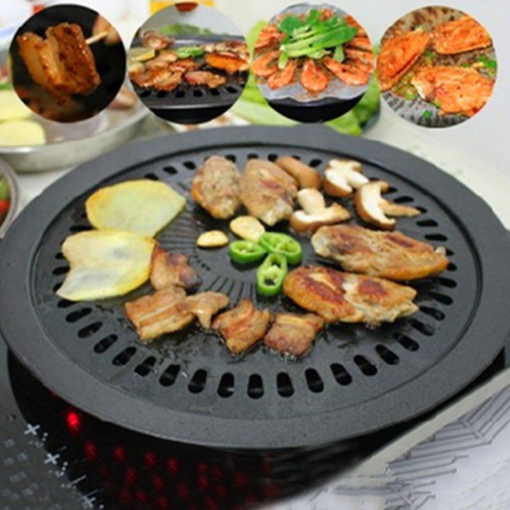 Parrilla para Barbacoa Yosoo Metálica Antiadherente para Interior y Exterior