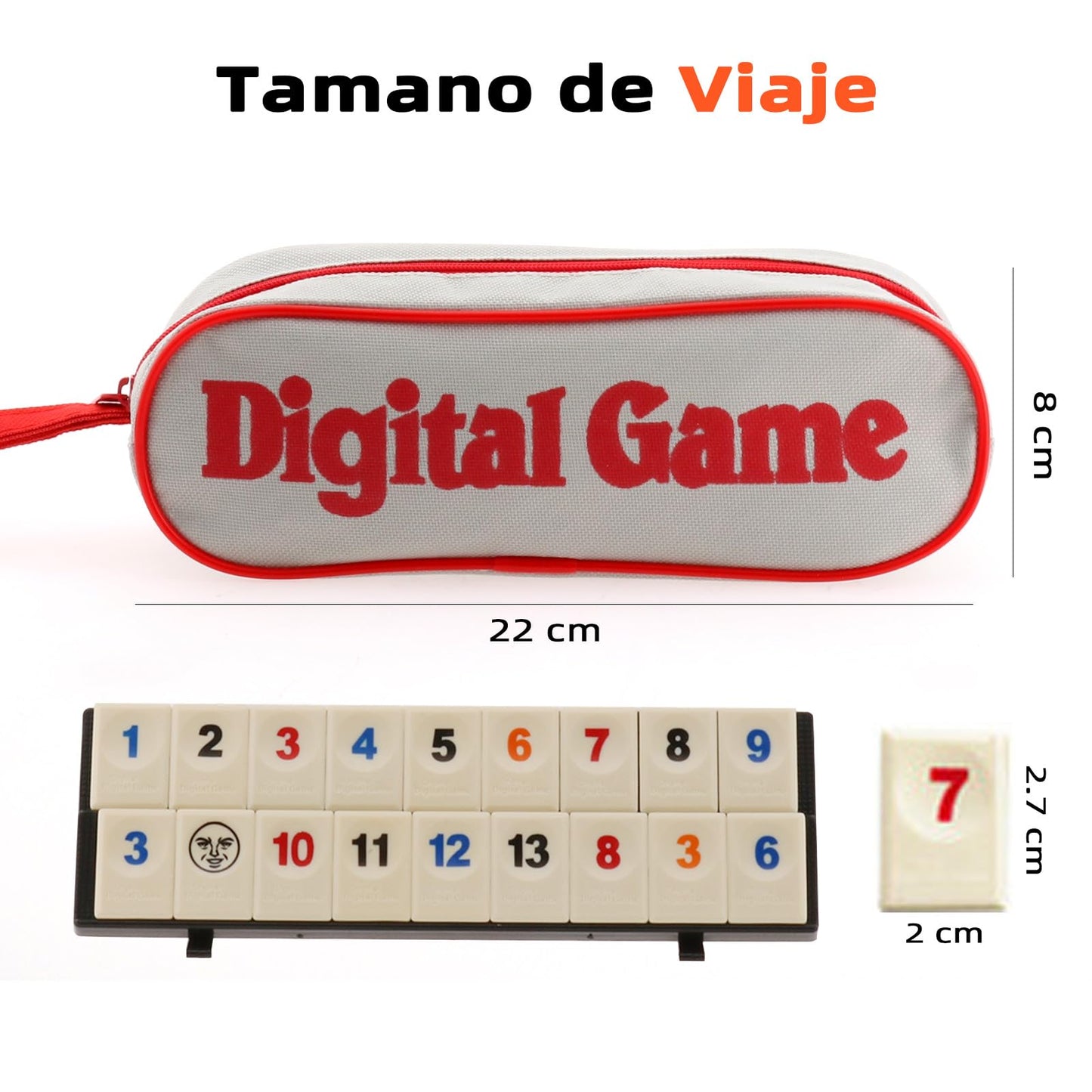IRUEJFSR Rummy Juegos de Mesa Adultos, con 4 Soportes Antideslizantes, Adecuado para Piles Juego de Mesa de Reuniones Familiares y Amigos