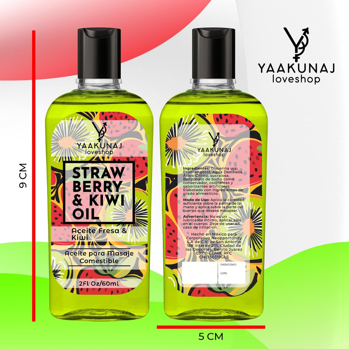 Aceite Para Masajes Yaakunaj Kiwi Strawberry