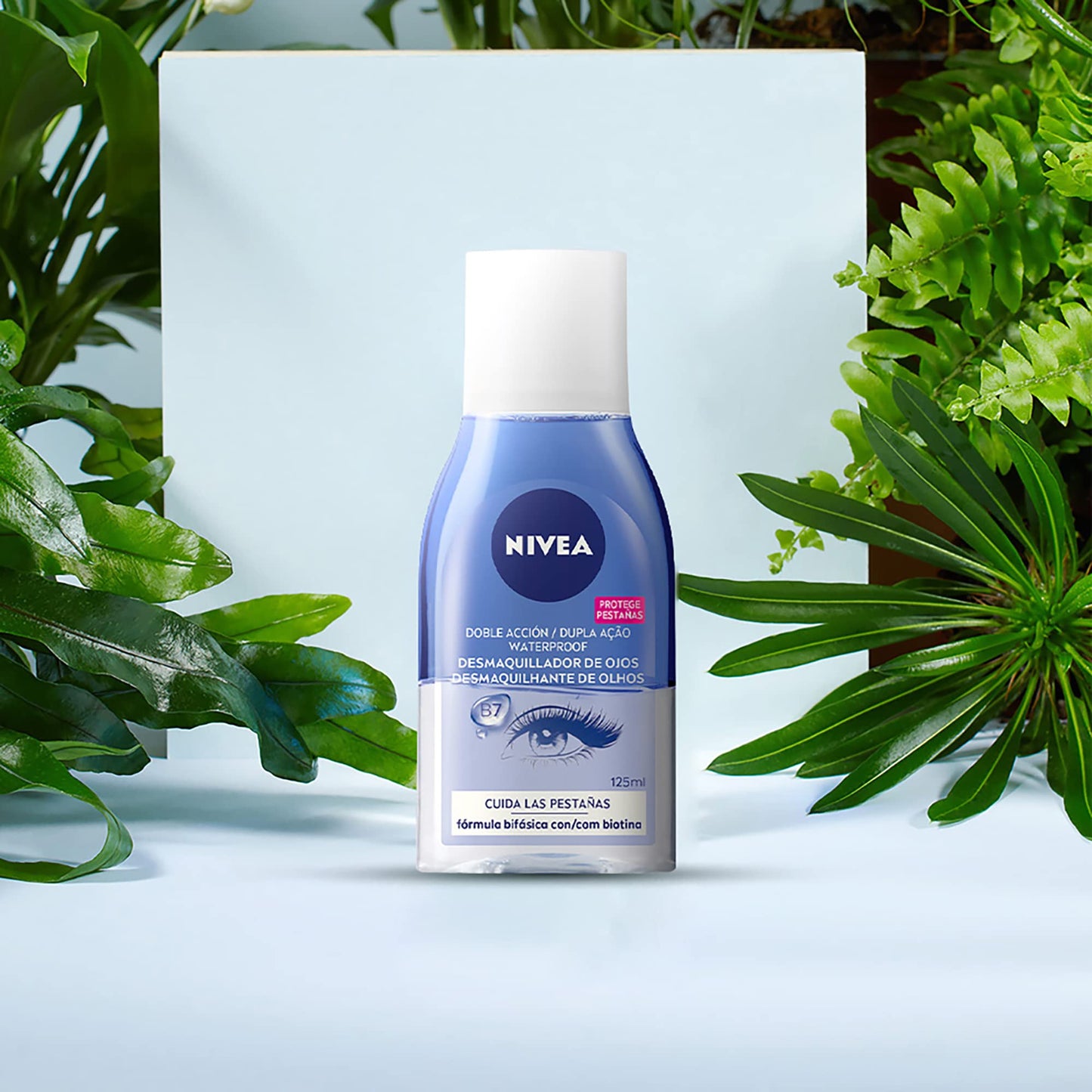 NIVEA Crema Corporal Humectante Protección Solar (400 ml) l + Desmaquillante facial Bifásico de Ojos (125 ml)