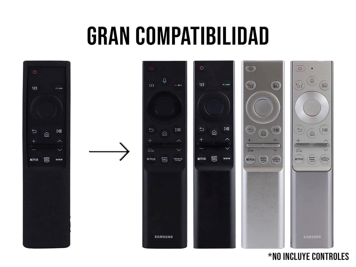 Funda para Control Samsung 4K Smart TV UHD Negro BN59