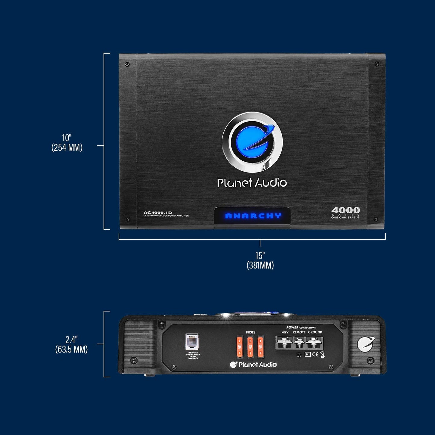 Amplificador Monoblock Clase D Planet Audio Anarchy Series 4000WMAX