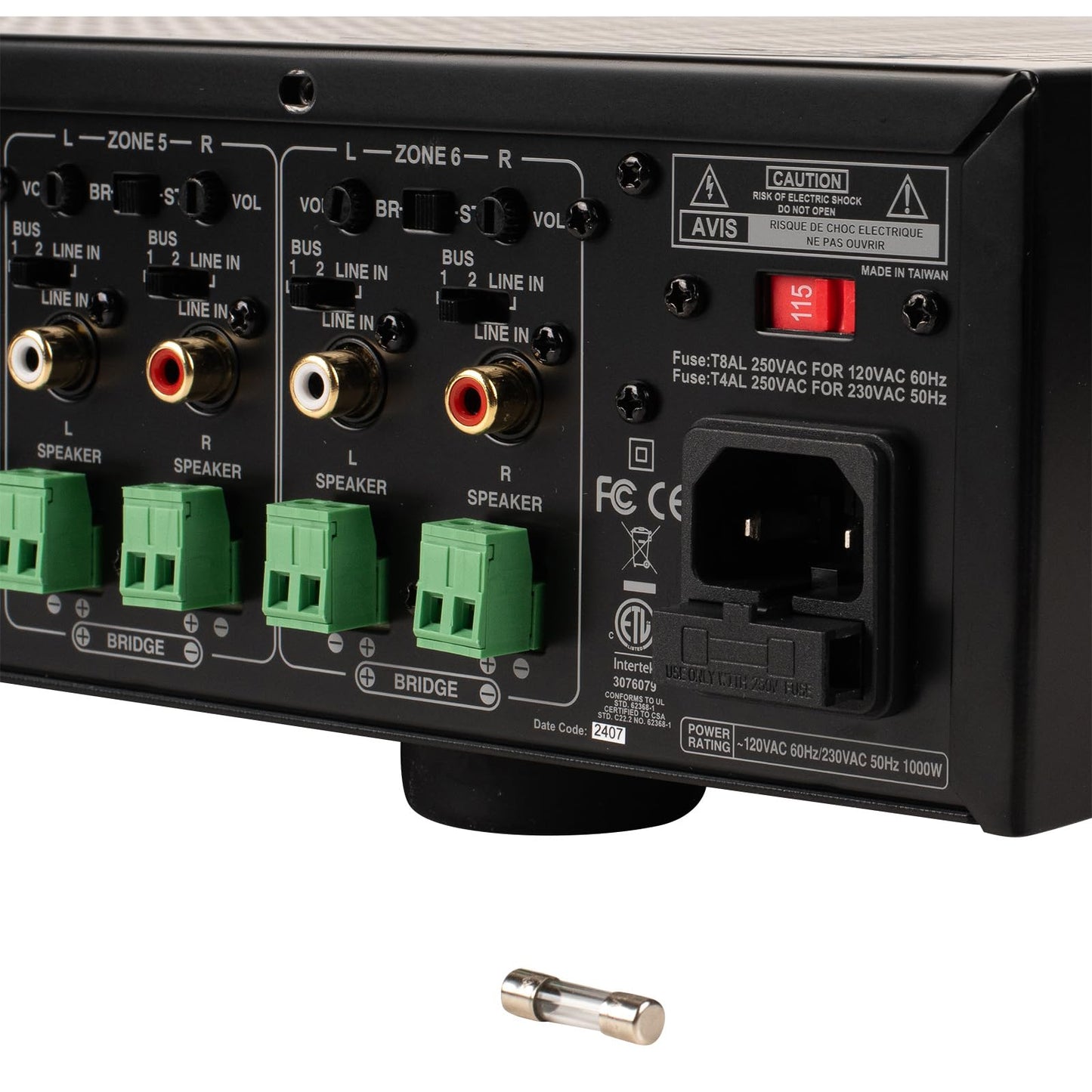 Dayton Audio MA1260 Amplifier Multi-Zone, 60WPC, 12 Channel