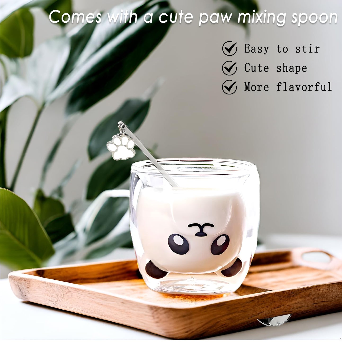 Taza de Café Linda con Aislamiento Doble de Panda