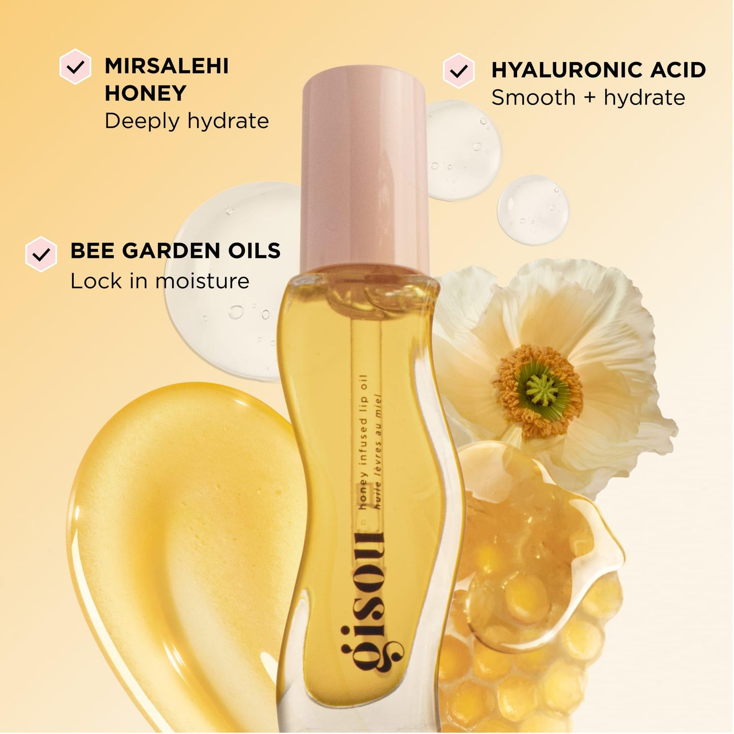 Honey infused Lip Oil (Honey gold, Pequeño)