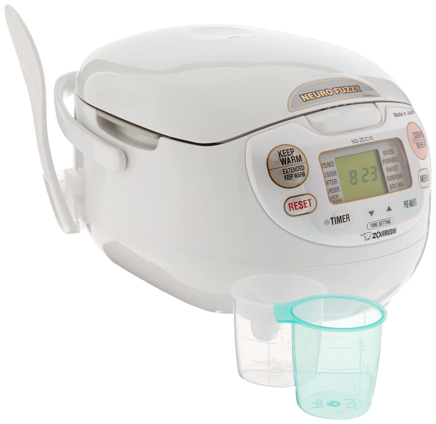 Arrocera Zojirushi Blanco Premium Neuro Fuzzy 5.5 Tazas Hecho en Japon