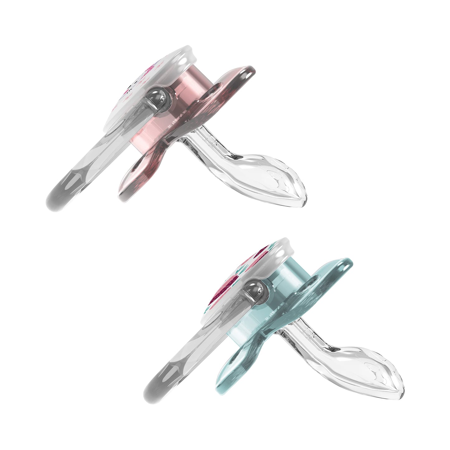 Dr. Brown's PreVent Chupete de contorno, etapa 1 (0 – 6 m), diseño de lunares, color rosa