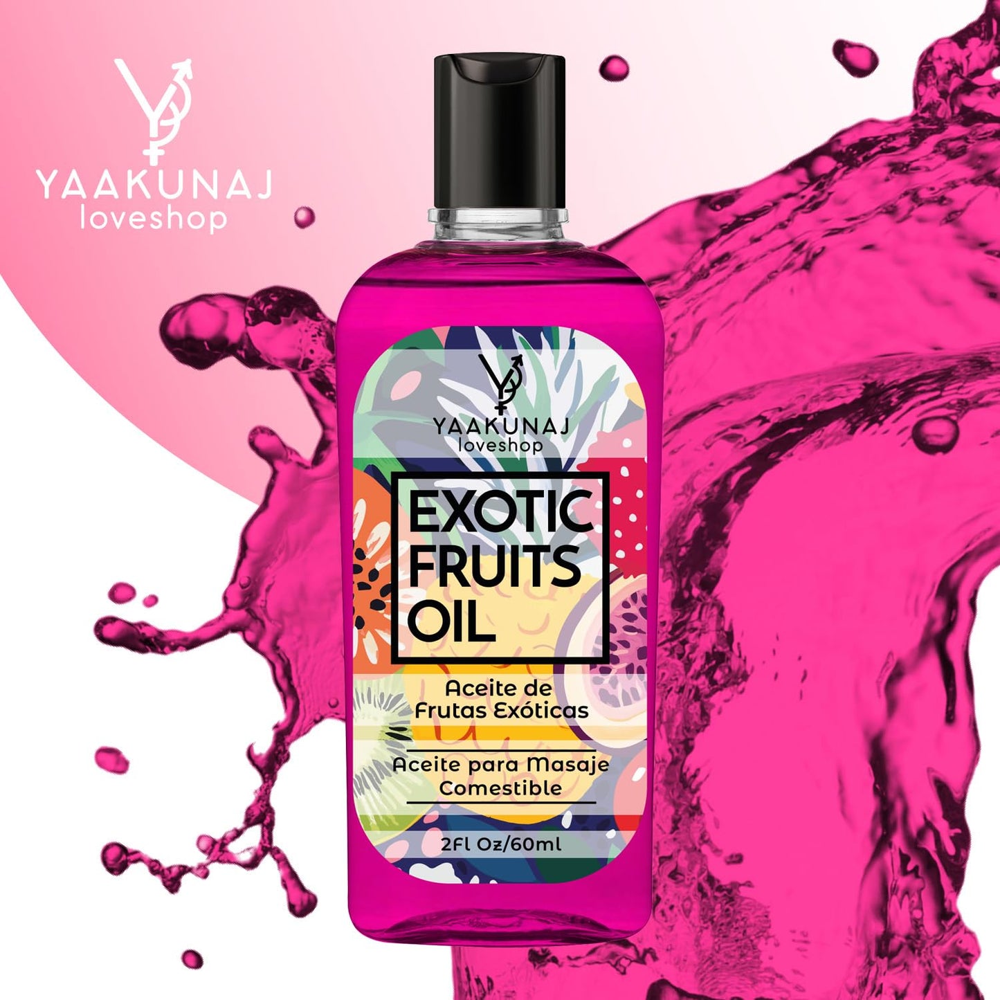Aceite Para Masaje Yaakunaj Love Shop Fruta Exotica Comestible 60 ml
