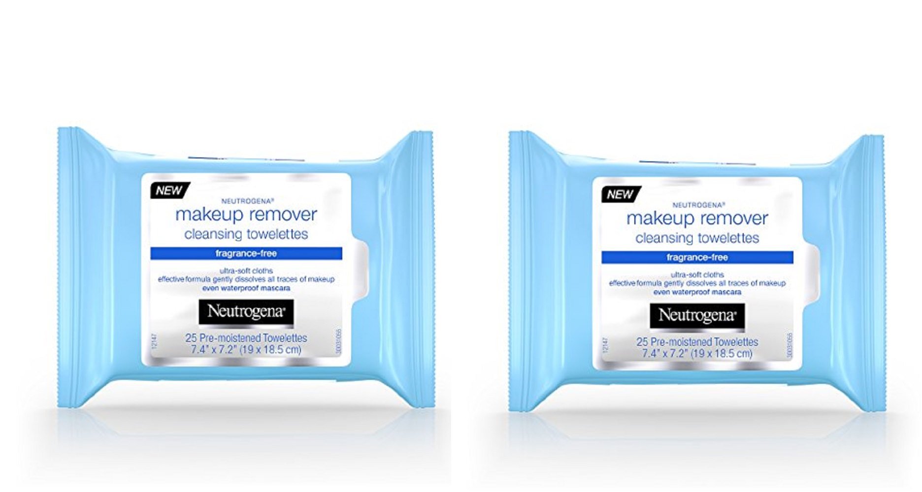 Neutrogena Makeup Remover cleasing towelettes, 2 por paquete (sin fragancia)