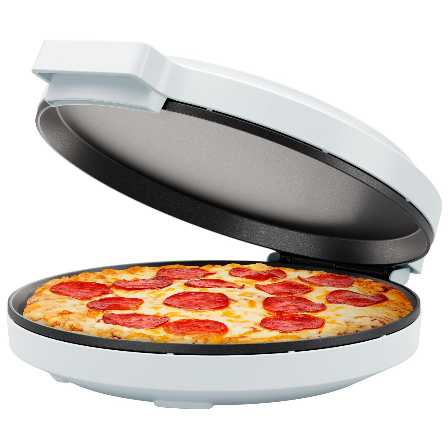 Chefman Everything Maker & Pizza Horno – 1440 W Encimera eléctrica Pizza con platos antiadherentes de 12 pulgadas, hacer pizza, quesadillas, tortillas y más, con luces indicadoras y almacenamiento