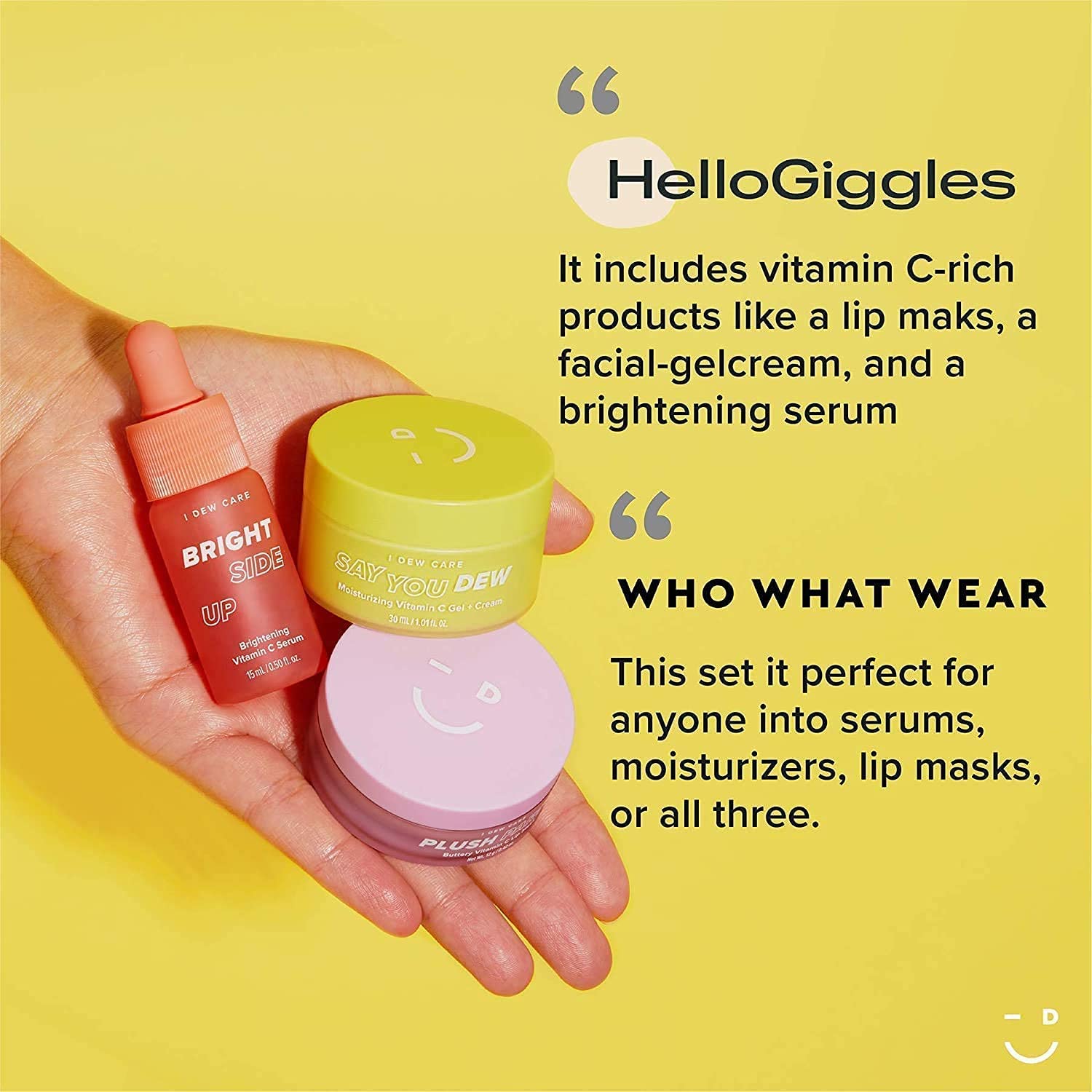 I DEW CARE Vitamina To-Glow Pack Cuidado de la piel | Kit de inicio para el cuidado de la piel | Cuidado de la piel coreano, vegano, libre de crueldad, sin parabenos | Regalos de cumpleaños para amigas femeninas