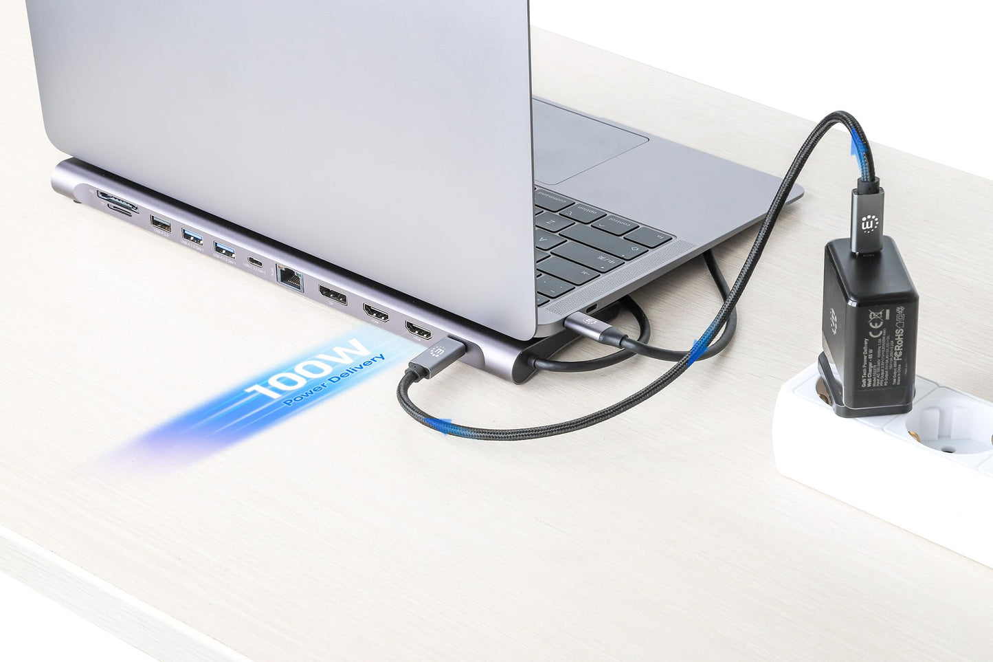 Manhattan USB-C Dock/HUB/Reader 10-Port