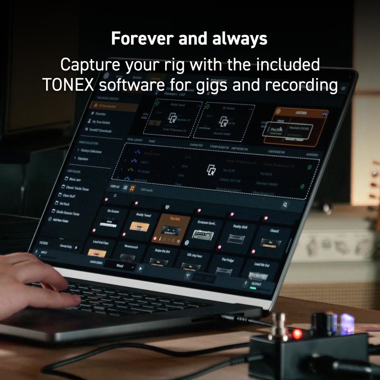 Micropedal IK Multimedia TONEX One AI multiFX: modelo tono cualquier amplificador de guitarra eléctrica, pedal de guitarra, pedal de distorsión, pedal overdrive u otros efectos de guitarra
