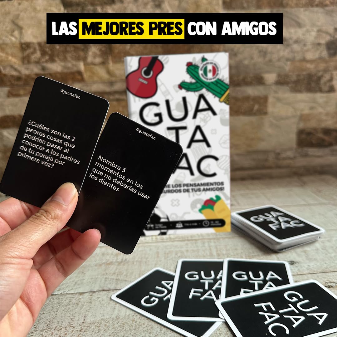 GUATAFAC - Juegos de Mesa Adulto - Versión Mexicana - Juegos de Cartas de Fiesta - Más de 1 Millón de Jugadores - Regalo Original Amigos y Cumpleaños - Español (Mexicano)