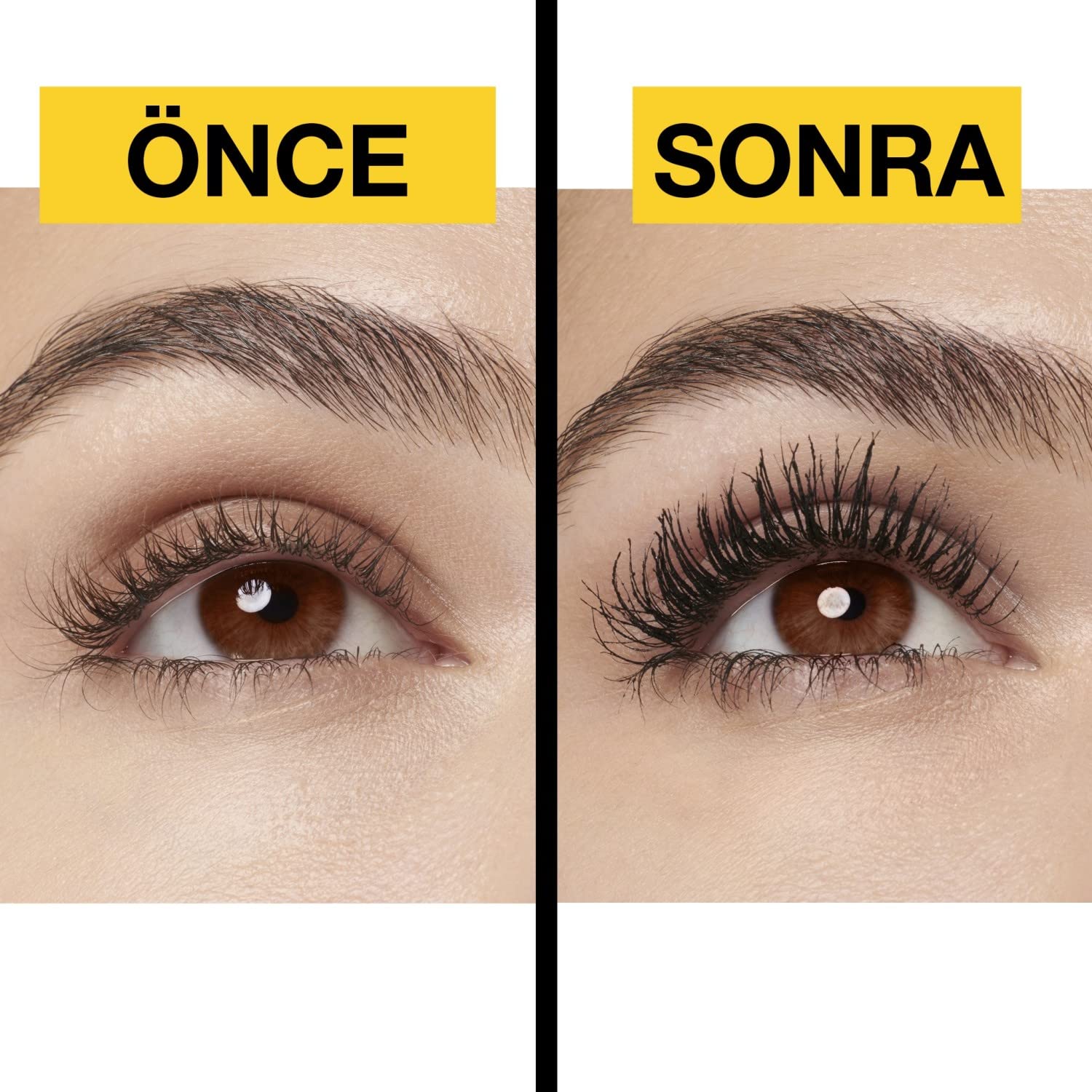 Maybelline Volume Express Colossal Mascara Lavable, color Glam Negro Glamoroso