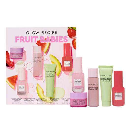 Kit de Belleza Esenciales de Viaje Glow Recipe Bestsellers Frutales Mini 5 Piezas