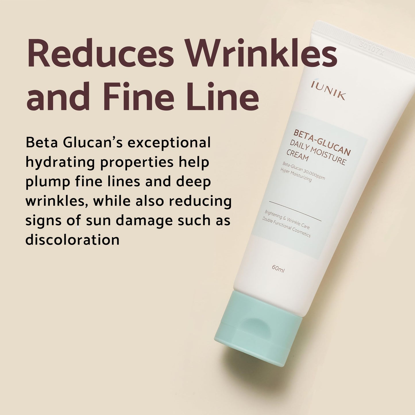 IUNIK Crema hidratante diaria iUNIK Beta Glucan de 60 ml con MAKEP: REM Safe me. Espuma de limpieza para alivio | Cuidado de la piel coreano