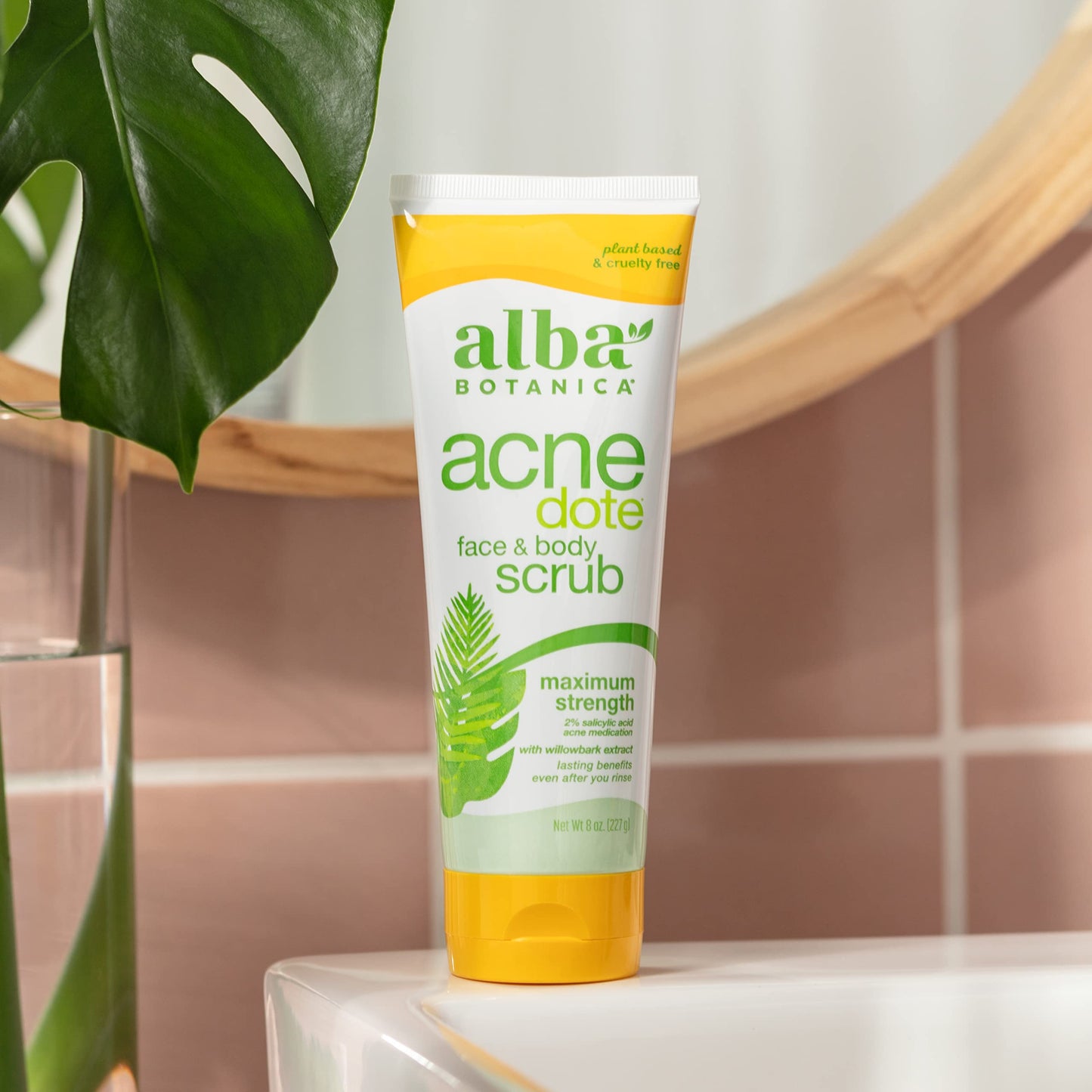 Scrub Facial y Corporal Alba Botanica Acnedote Máxima Potencia para Limpieza Profunda y Tratamiento del Acné