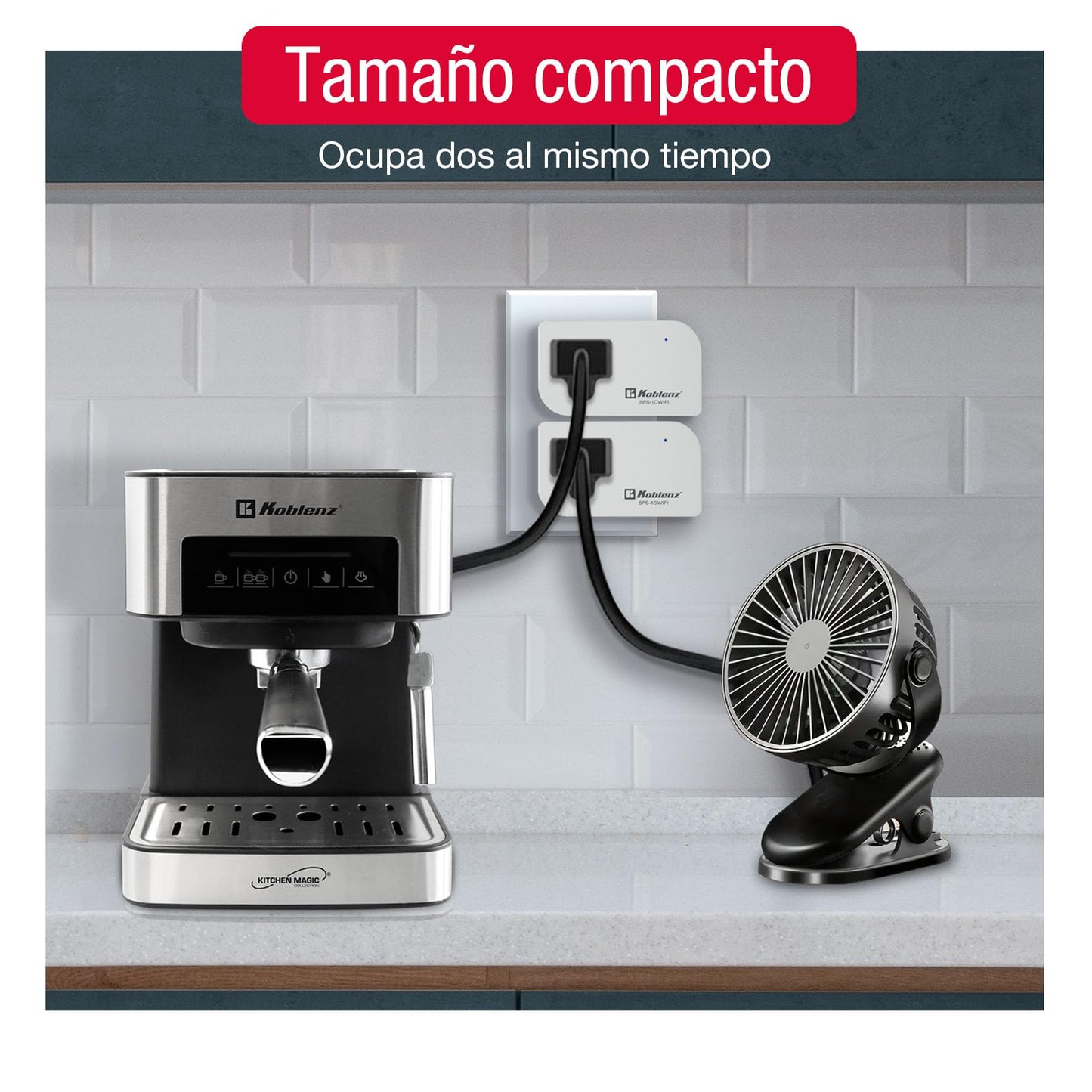 Enchufe Inteligente Koblenz Blanco Compacto Compatible con Alexa y Google para el Hogar