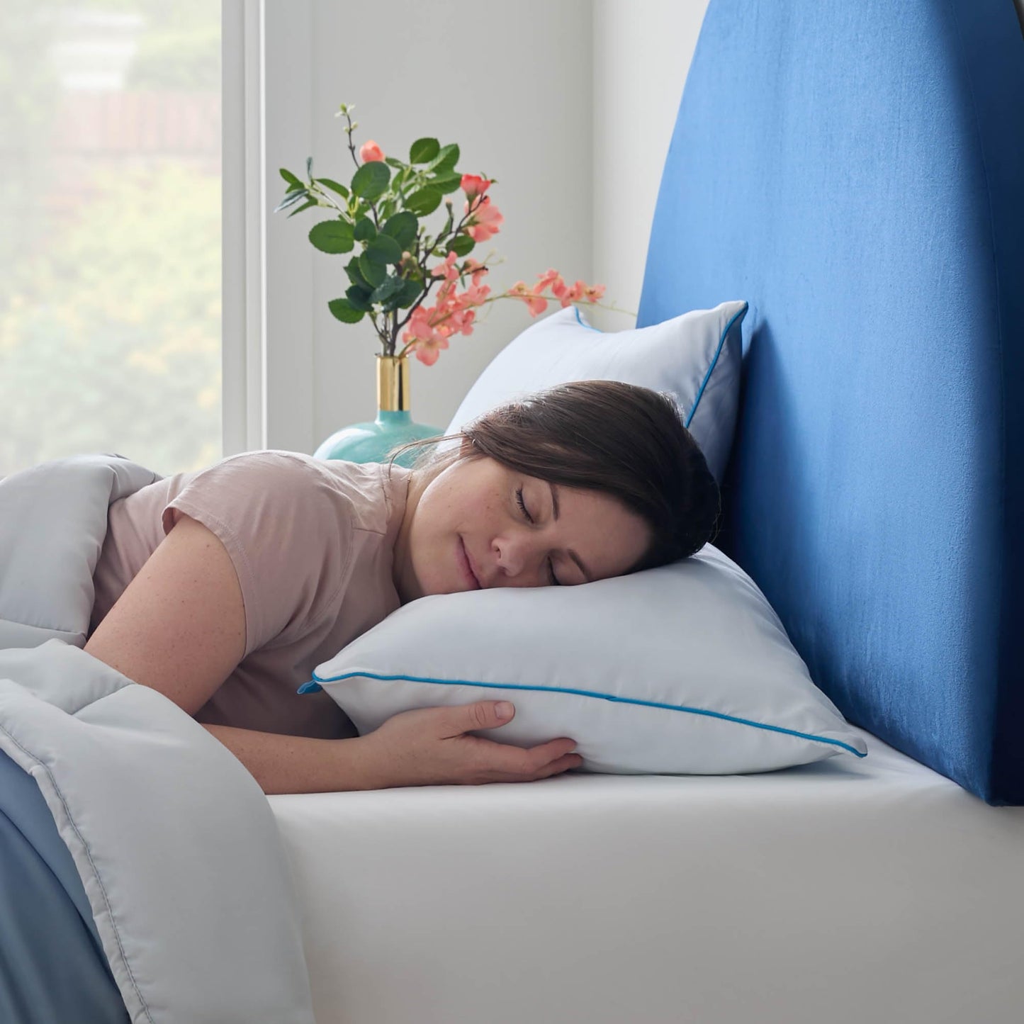 Linenspa - Almohadas 2 Pack Tamaño Estándar - Memory Foam con Gel Refrescante en Trozos - Se Moldea a tu Gusto - Ideal para Dormir de Lado, Boca Arriba o Boca Abajo