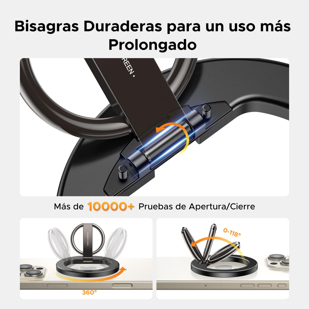 Soporte Magnético para Celular UGREEN Innovador con Anillo