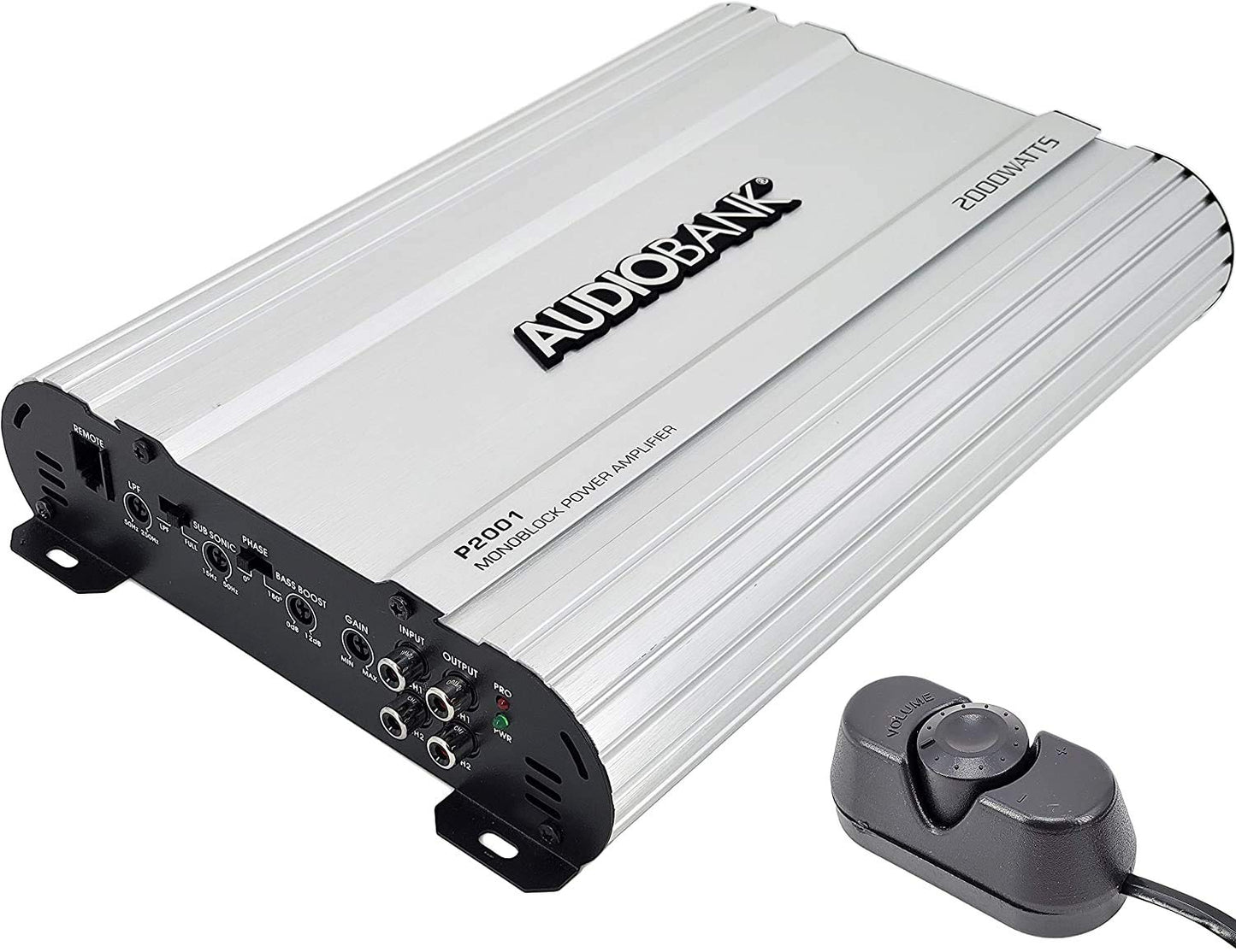 Amplificador Estéreo Audiobank Monoblock 2000 Watts Aleación de Aluminio Resistente para Coche