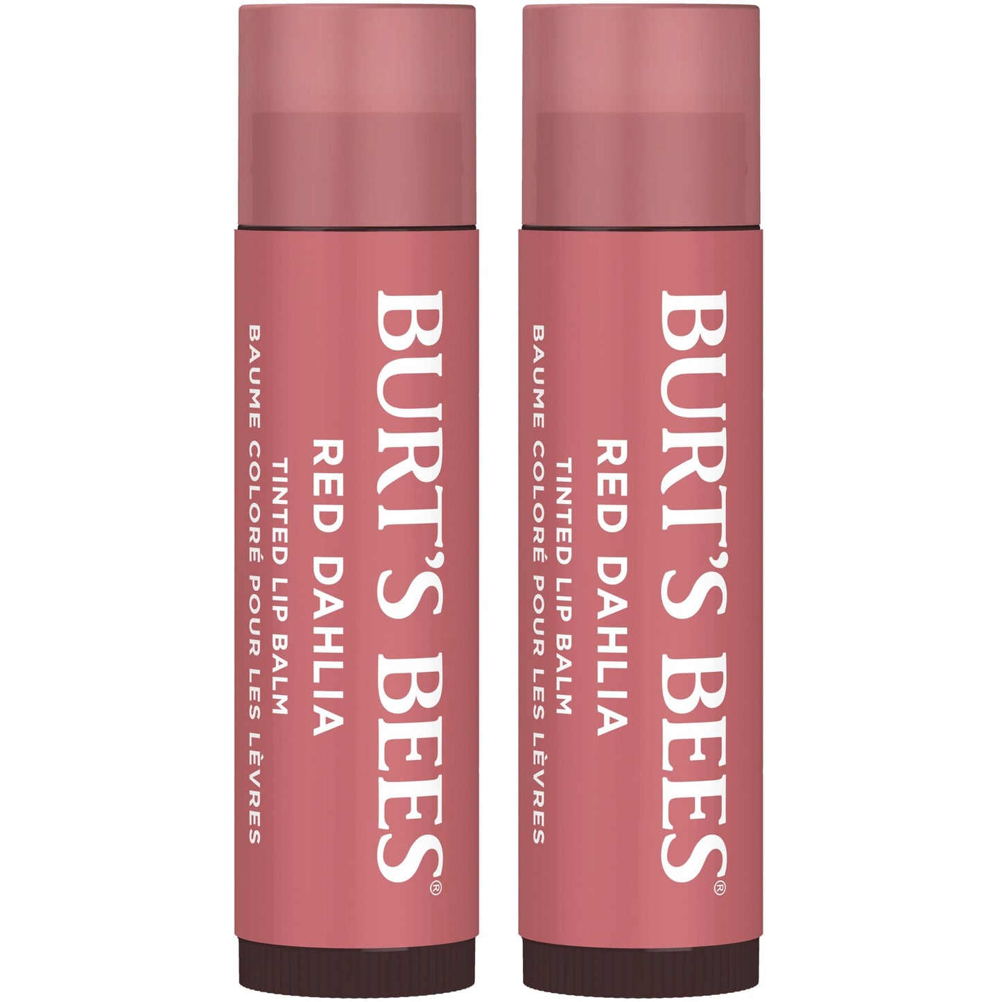 Bálsamo labial tintado natural Burt's Bees, rojo (Red dahlia), 2 unidades