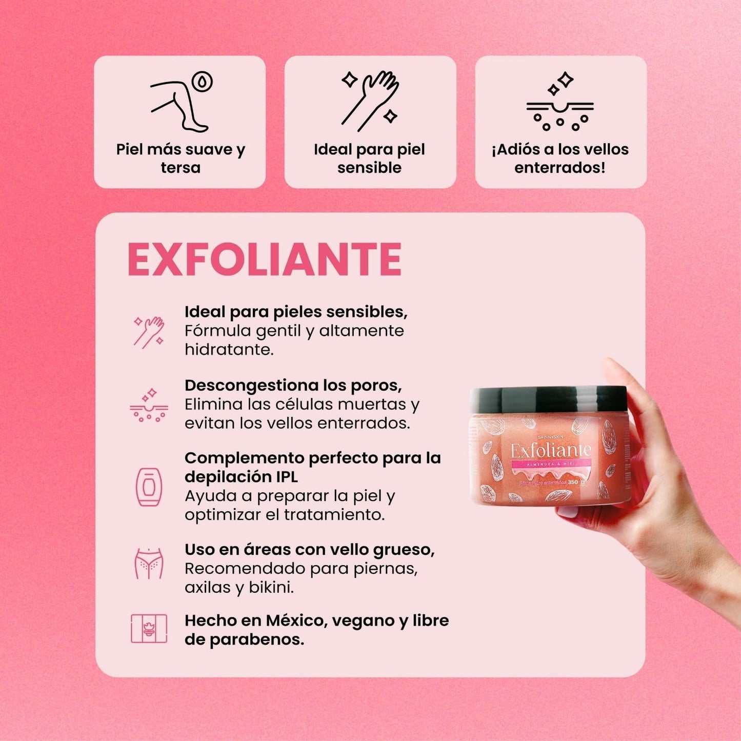 Pack de 2 Exfoliantes Hidratantes ShinnySkin Miel Piel Suave y Libre de Imperfecciones
