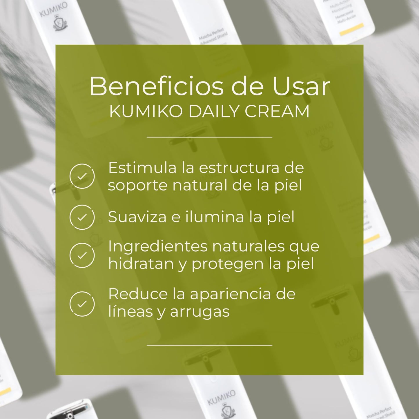 KUMIKO Matcha Perfect Advanced Shield Crema Hidratante Facial Piel Grasa de Acción Múltiple para Todo Tipo de Piel - Suavidad y Juventud - 6.74 oz - Diaria Nutrición y Luminosidad