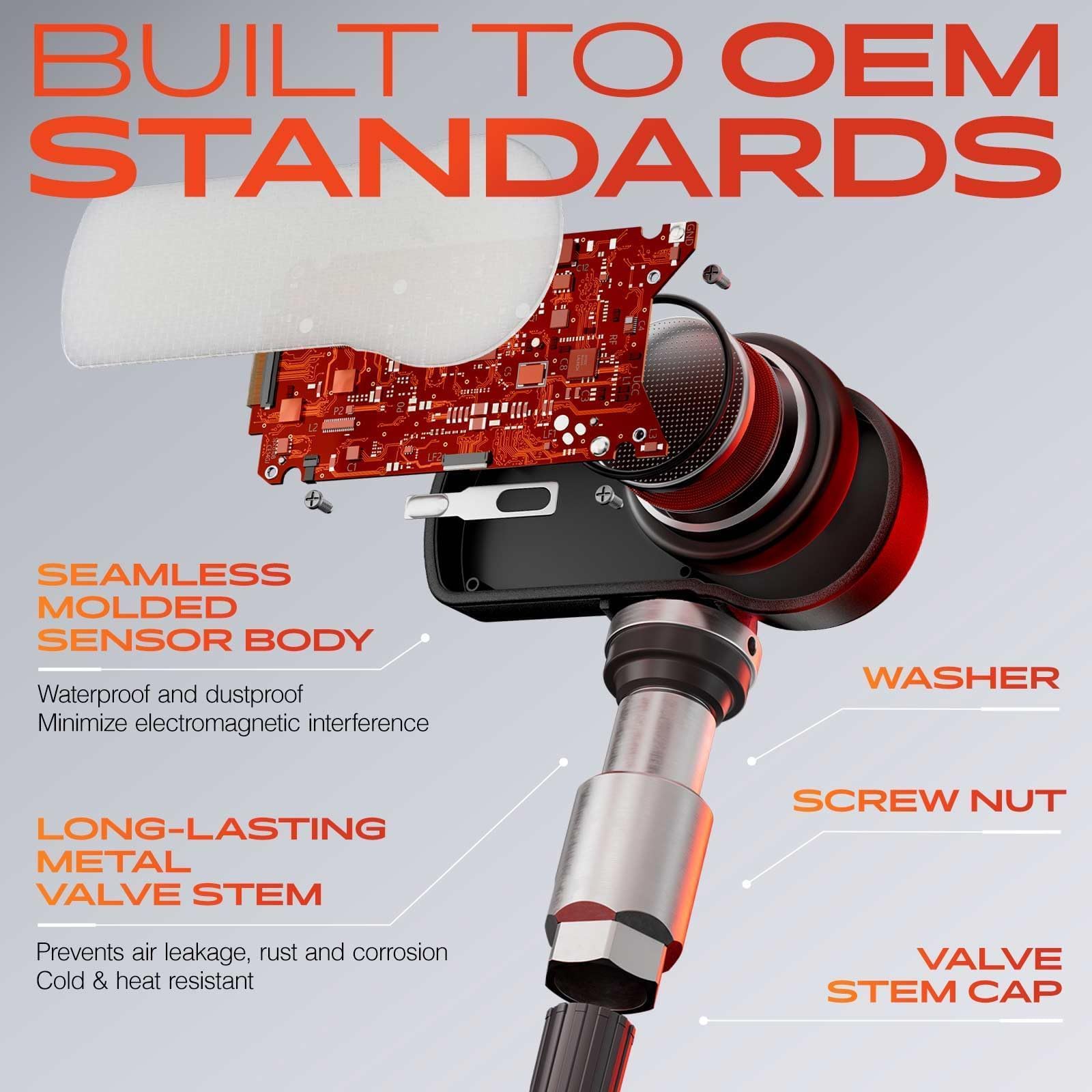 Sensor TPMS A-Premium 315MHz para Monitoreo de Presión de Neumáticos Compatible con Mitsubishi