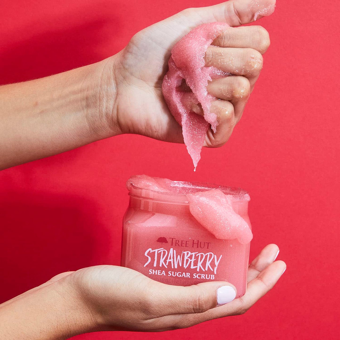 TREE HUT, Strawberry Shea Sugar Scrub, Exfoliante Corporal de Azúcar Natural, con Manteca de Karité y Fresa, Fórmula Vegana, 510 g + TREE HUT, Watermelon Shea Sugar Scrub, Exfoliante 510 gramos