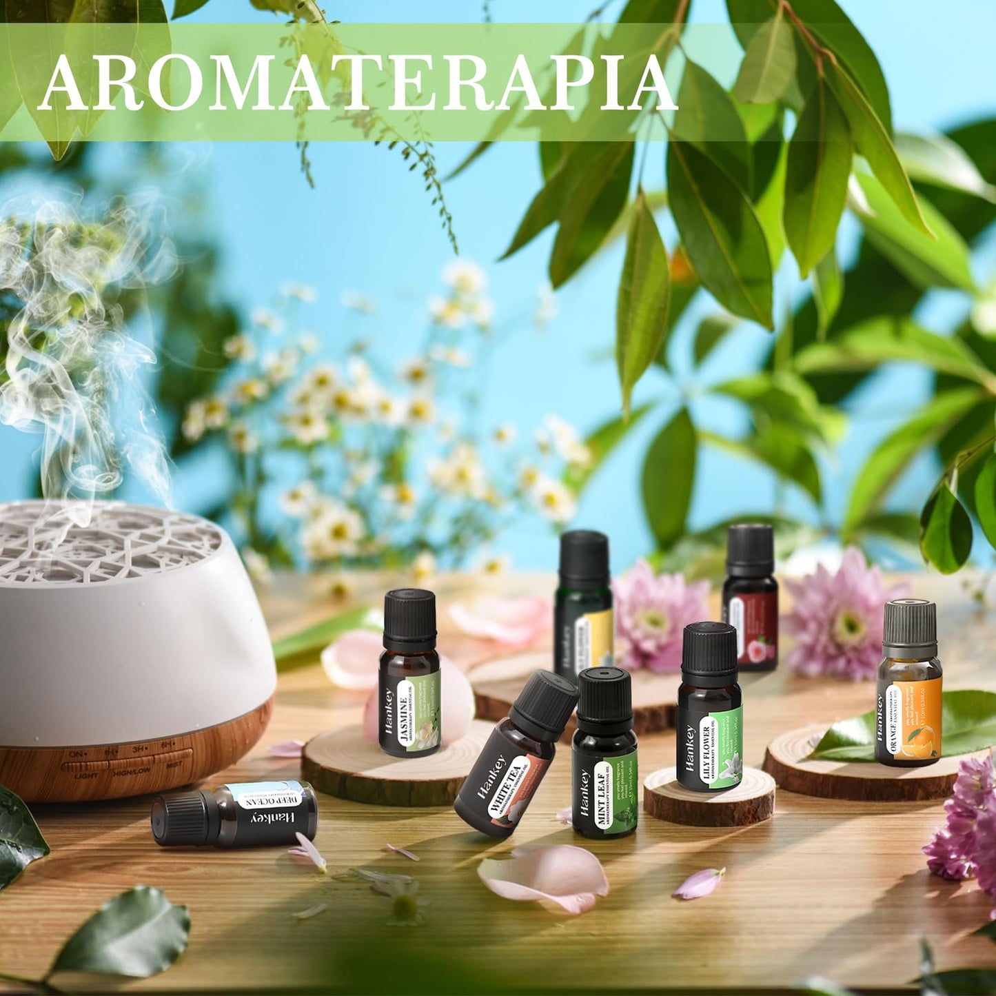 Aceites Esenciales de Aromaterapia RENDIN Variados Paquete 8PCS para Difusor y Manualidades