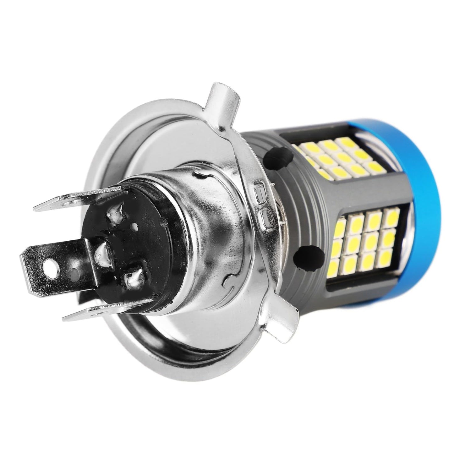 Bombilla LED de Alto Brillo para Faros Delanteros de Motocicleta, Bombillas de Luz Delantera de Motocicleta de Aleación de Aluminio de Visión Amplia, Estilo Fresco, Fuerte (H4)