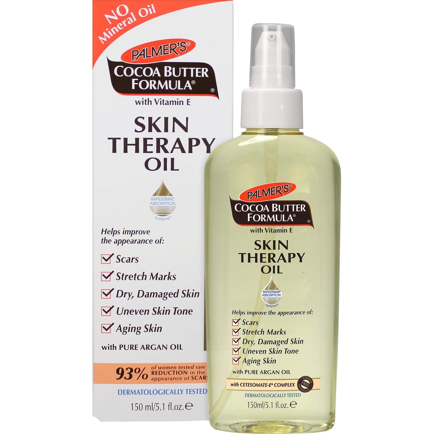 Palmer's Formula Skin Therapy Oil with Vitamin E Rosehip, Cocoa Butter, 5.1 Fluid Ounce Paquete de 2