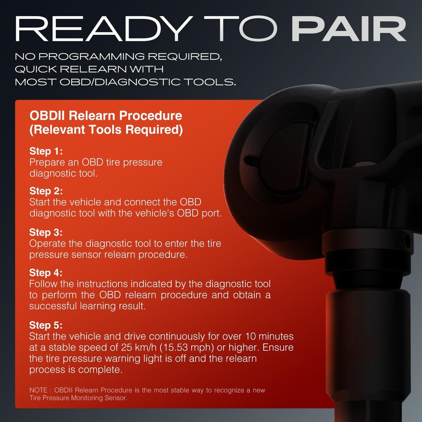 Sensor TPMS A-Premium 315MHz para Monitoreo de Presión de Neumáticos Compatible con Mitsubishi