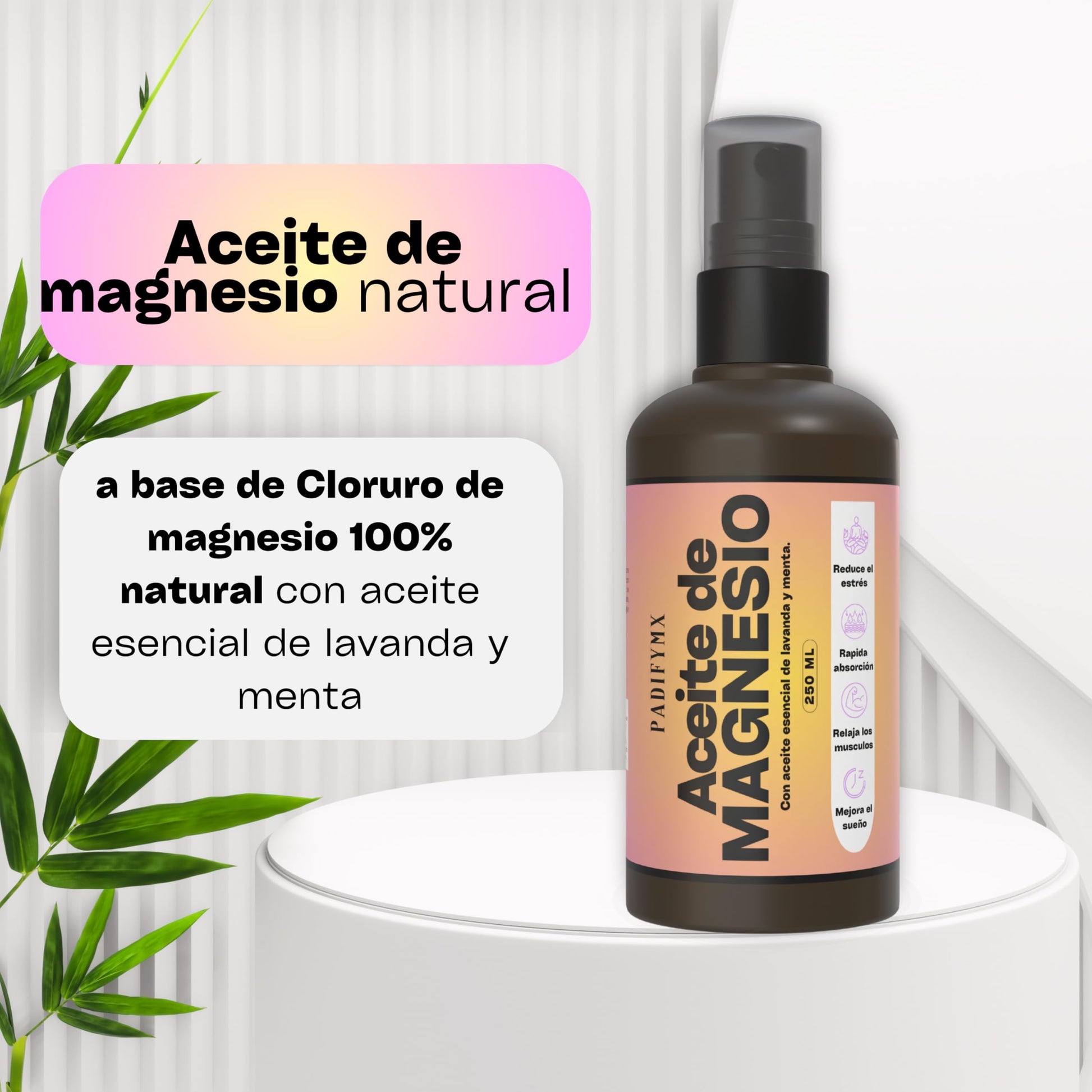 Aceite Relajante de Magnesio con Lavanda y Menta: Alivio del Estrés Muscular y Relajación Profunda