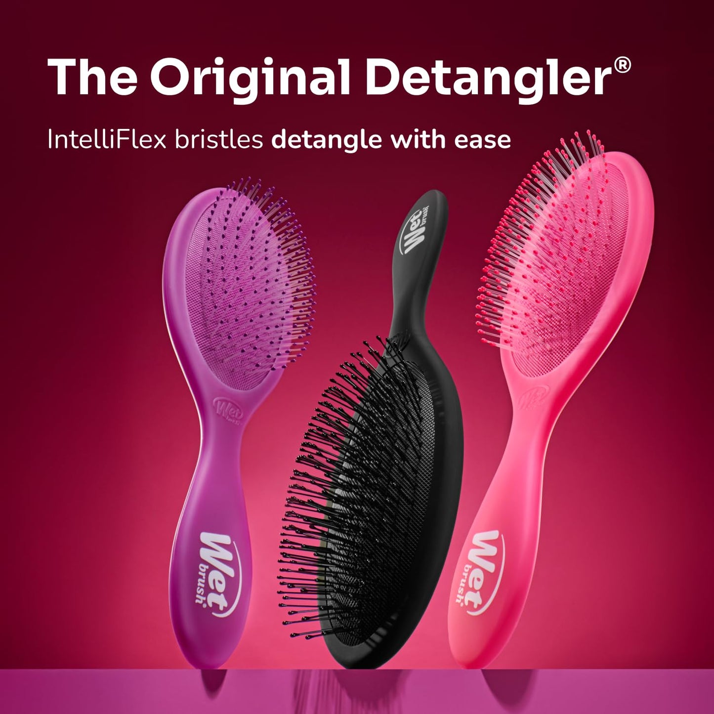 Wet Brush Cepillo desenredante original, cielo, todo tipo de cabello, cerdas IntelliFlex ultra suaves que se deslizan a través de enredos con facilidad, peine sin dolor para hombres, mujeres, niños y niñas