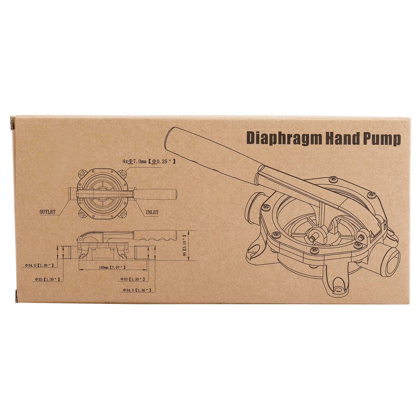 DasMarine Bomba de sentina Manual, Bomba de Mano Robusta, pequeña Bomba de sentina Manual, succión Fuerte