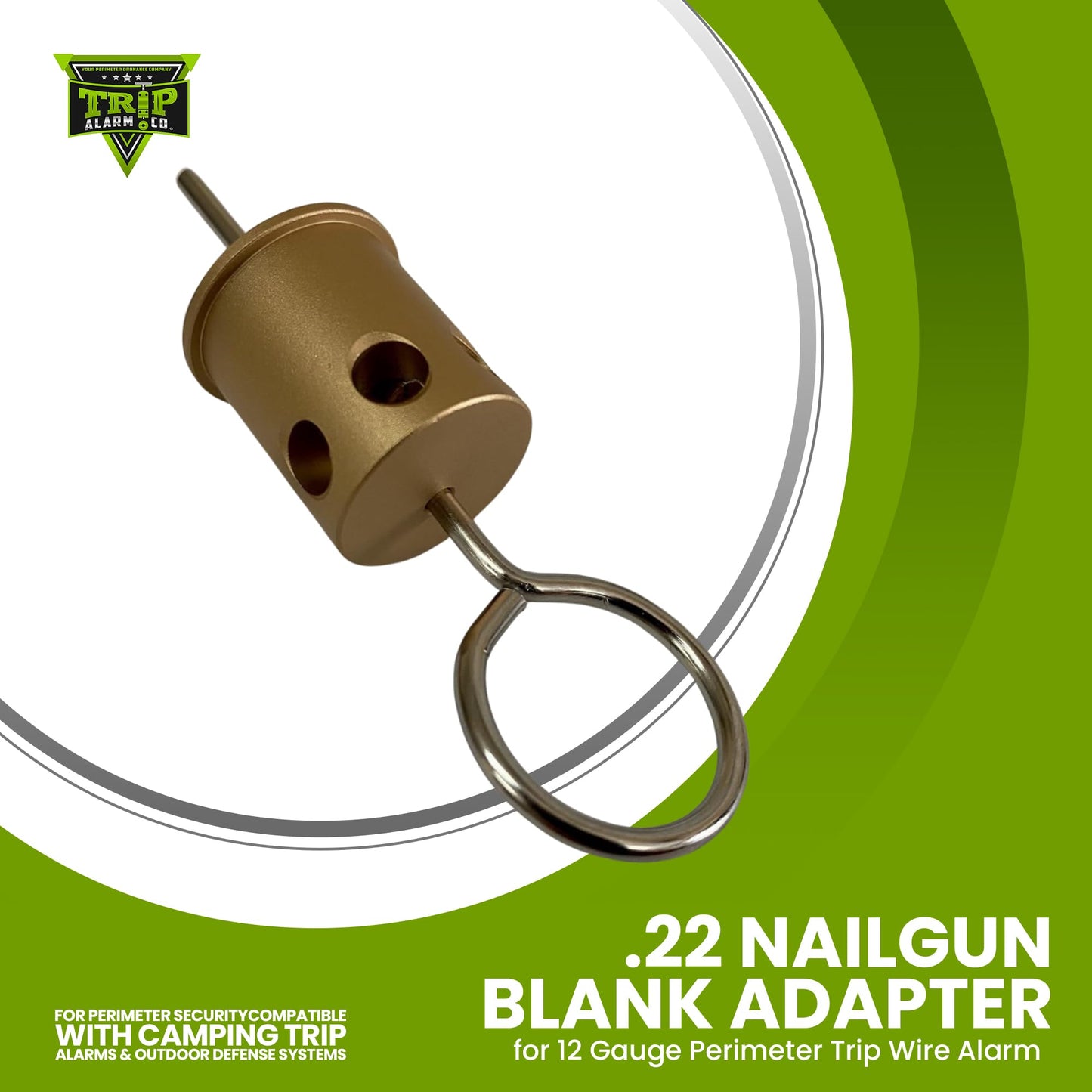 Adaptador de Pistola de Clavos Trip Alarm Co .22 en Blanco para Seguridad Perimetral de Calibre 12
