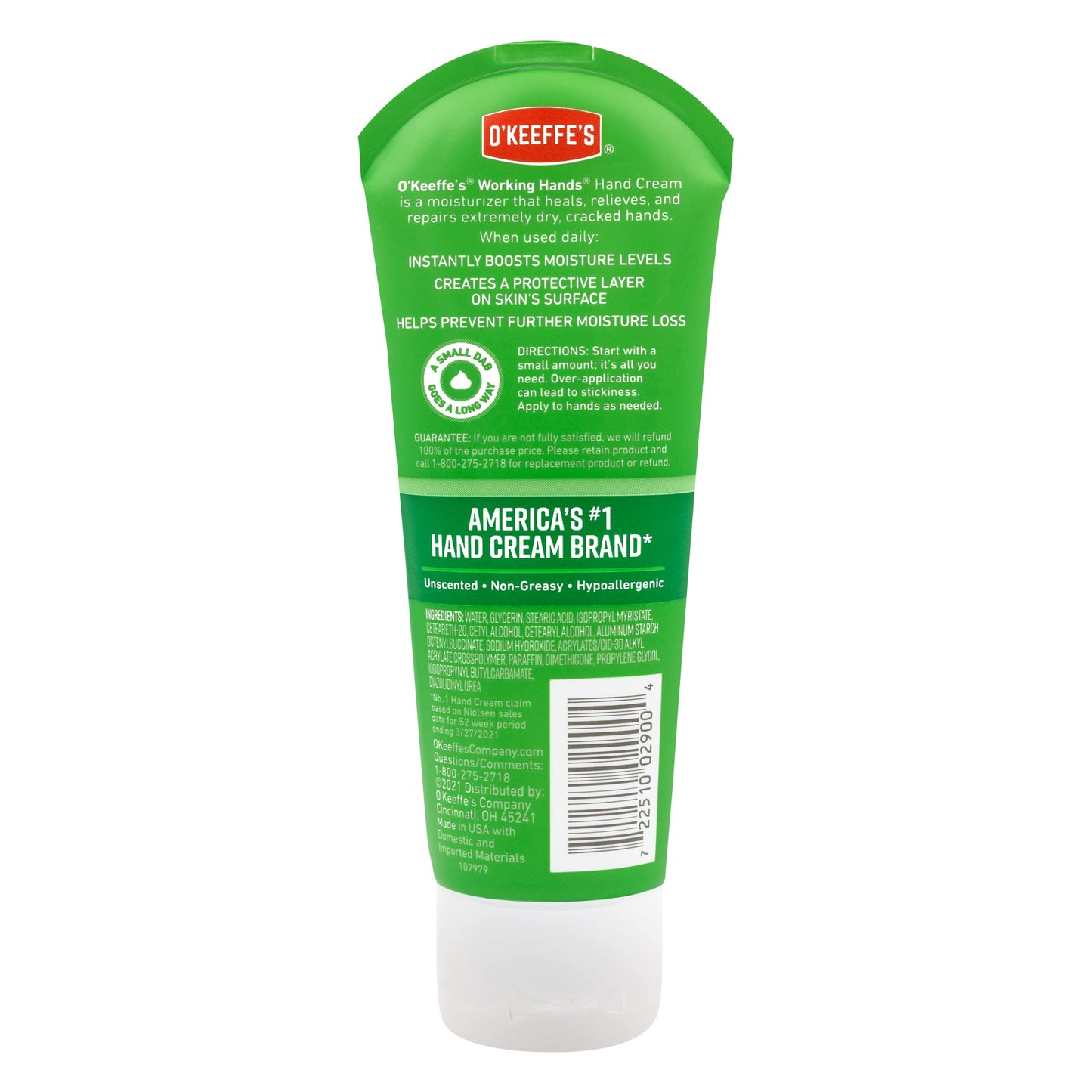 O'Keeffe's Working Hands - Crema para manos, tubo, 85 g, Tubo, Paquete de 2