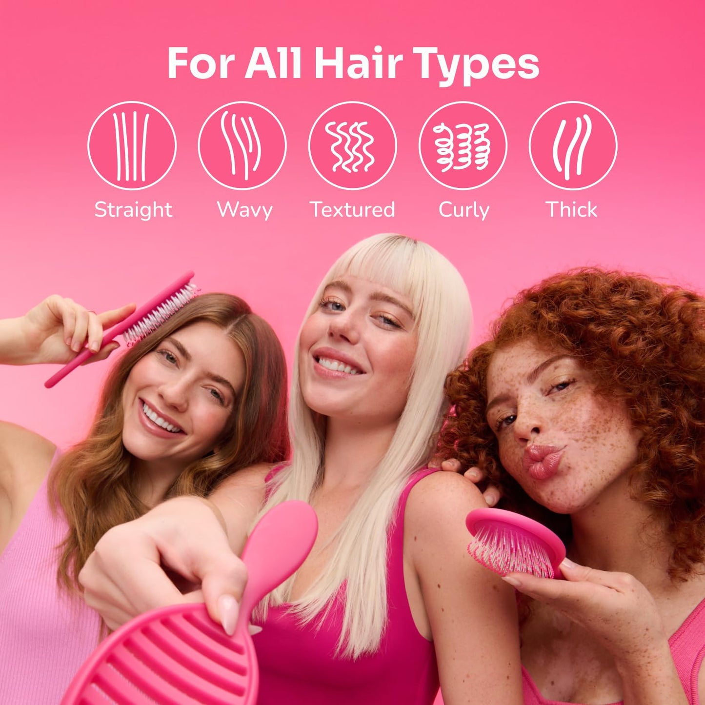 Wet Brush Cepillo desenredante original, cielo, todo tipo de cabello, cerdas IntelliFlex ultra suaves que se deslizan a través de enredos con facilidad, peine sin dolor para hombres, mujeres, niños y niñas