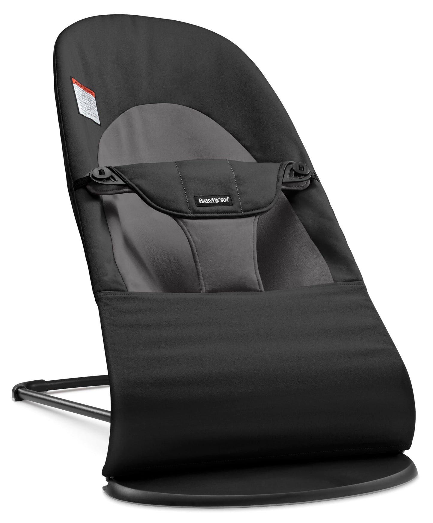 BabyBjörn Silla Mecedora para Bebé Balance Soft, Tejido, Negro/Gris oscuro