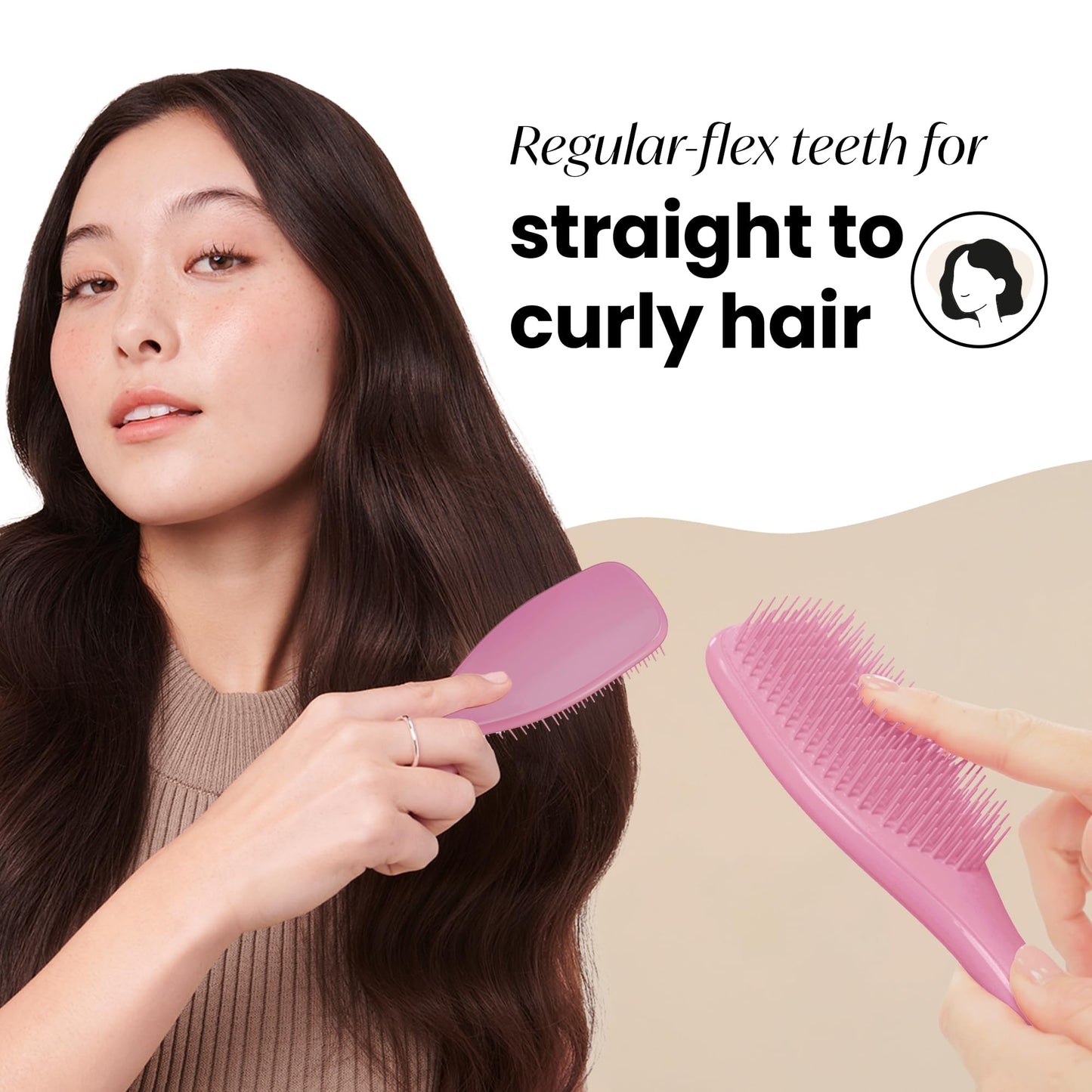 Tangle Teezer El mejor cepillo desenredante para cabello h medo y seco | Para todo tipo de cabello | Elimina nudos y reduce la rotura | Rosebud