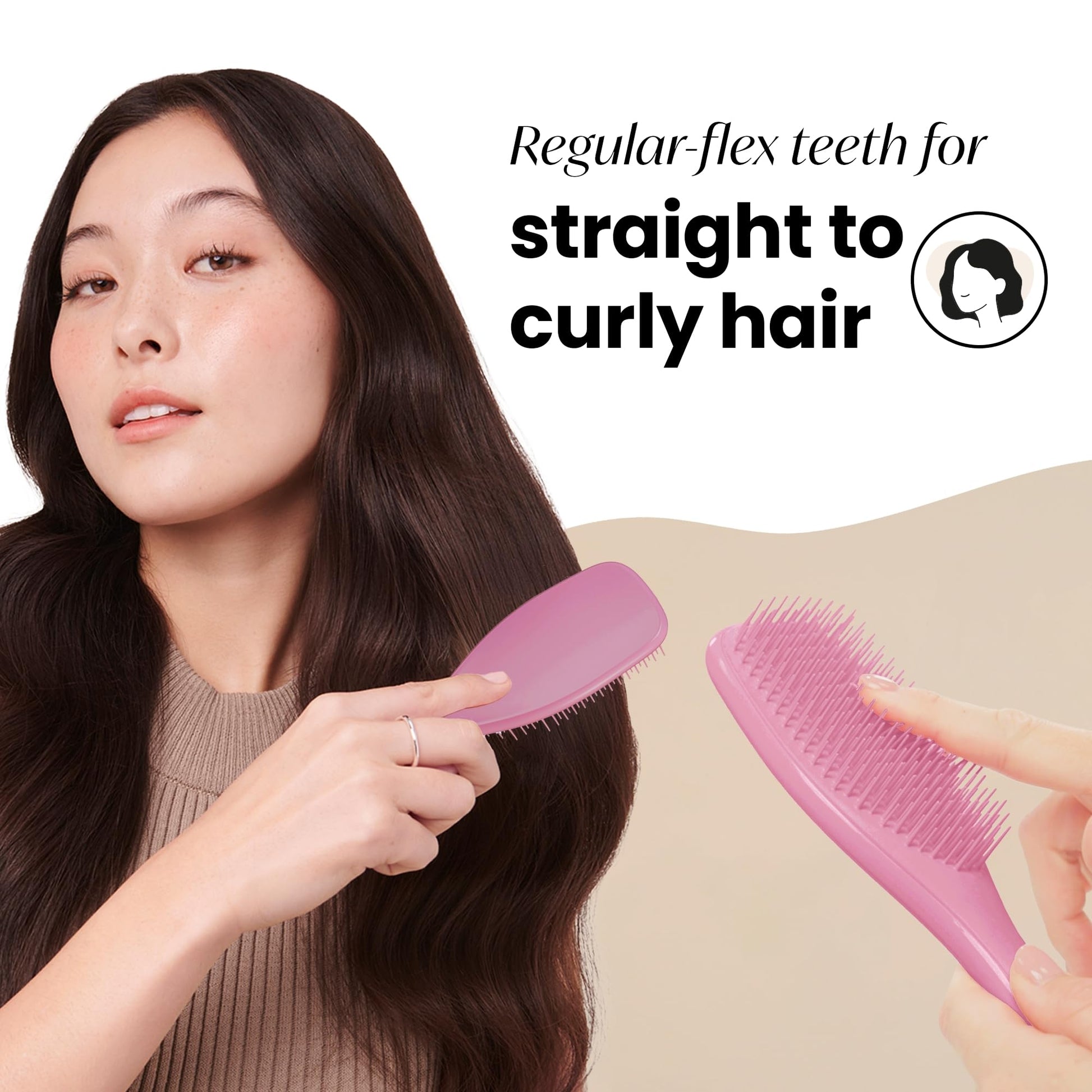 Tangle Teezer El mejor cepillo desenredante para cabello h medo y seco | Para todo tipo de cabello | Elimina nudos y reduce la rotura | Rosebud