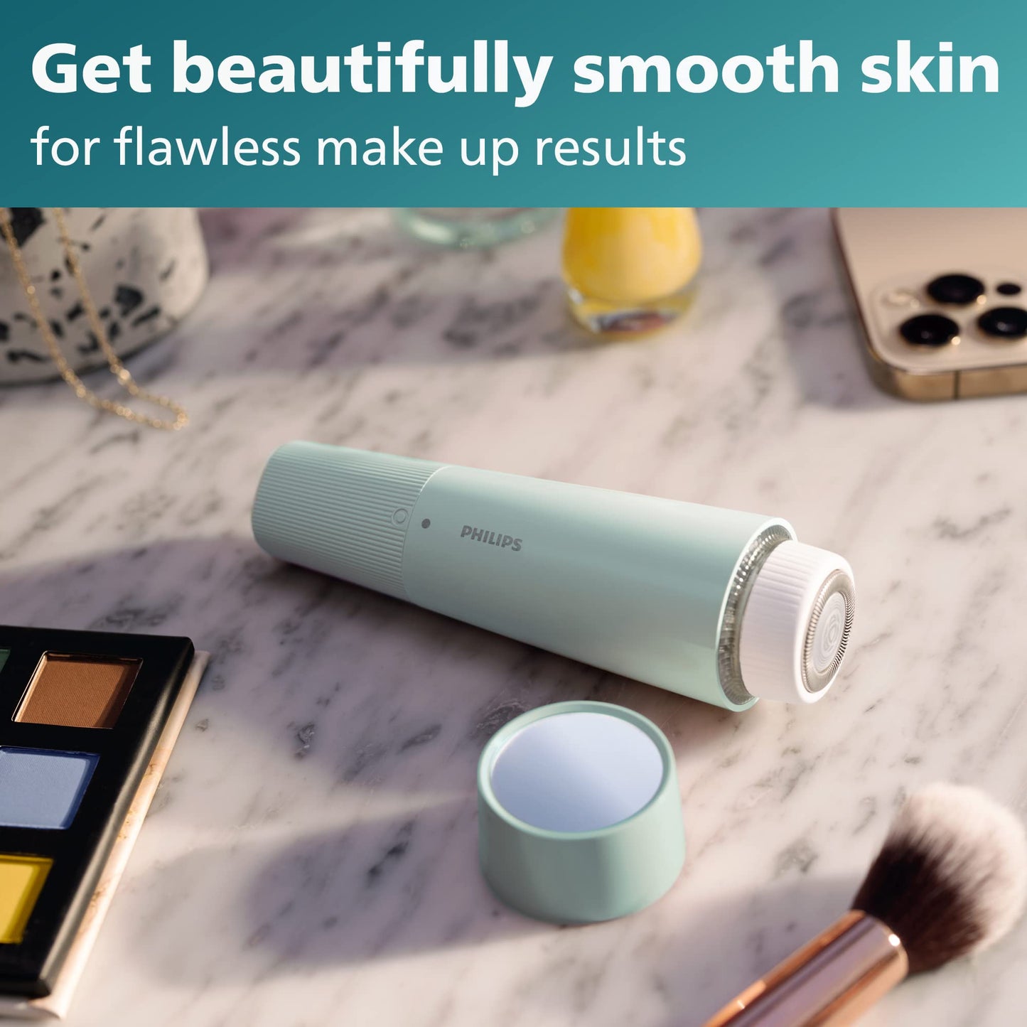 Philips Beauty Series 5000 Electric Facial Hair Remover for Women, Cordless & Compact, Wide Hypollergenic Head, Gentle & Quick Hair Removal Easy Finishing Touch Ups, BRR474/00