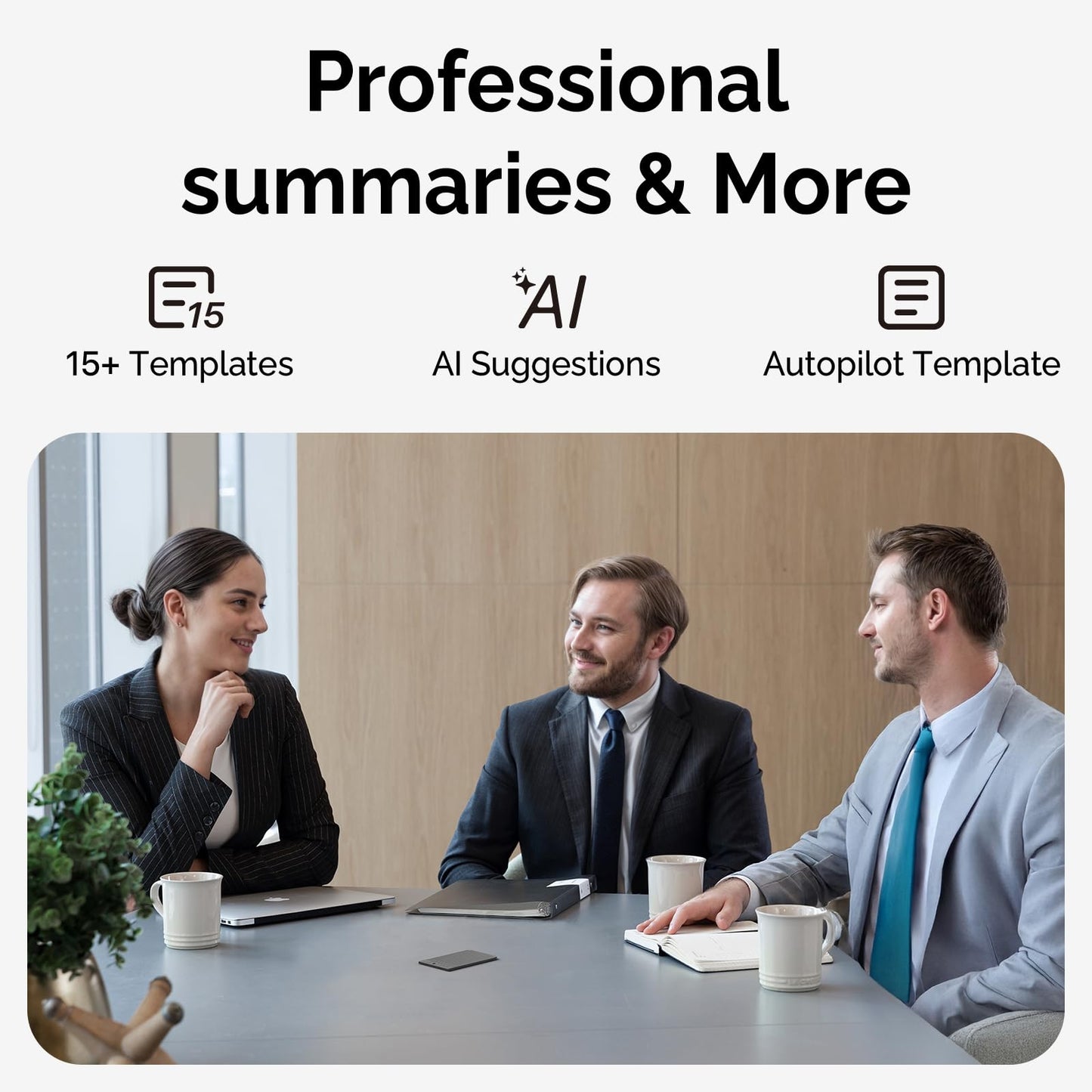 PLAUD Grabadora de Voz Note IA - Transcribe y Resume con tecnología de IA - Soporta 112 Idiomas, 64GB de Memoria, Control de reunión con App, lección, Llamada, entrevista (Funda Incluida)