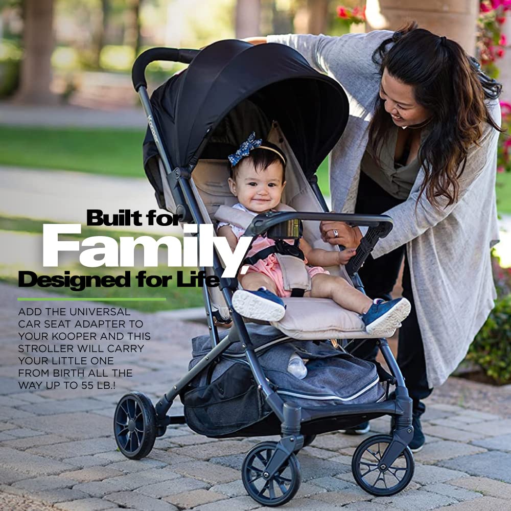 Joovy Stroller, Lightweight Travel Fold With Tray, Carriola Ligero Plegable Compacto Bebés Niños, Arena, 1 Count Pack Of