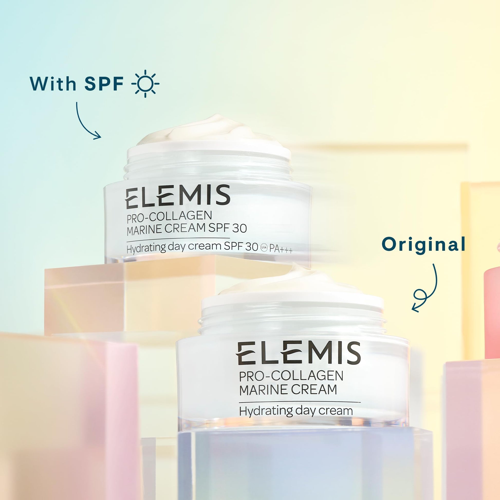 ELEMIS Pro-Collagen Marine Cream, Anti-Wrinkle Daily Face Lotion, Hydrating Ultra-Light Gel-Cream Day Moisturiser Leaves Skin Smooth, Glowing and Rejuvenated, Suitable For All Skin Types