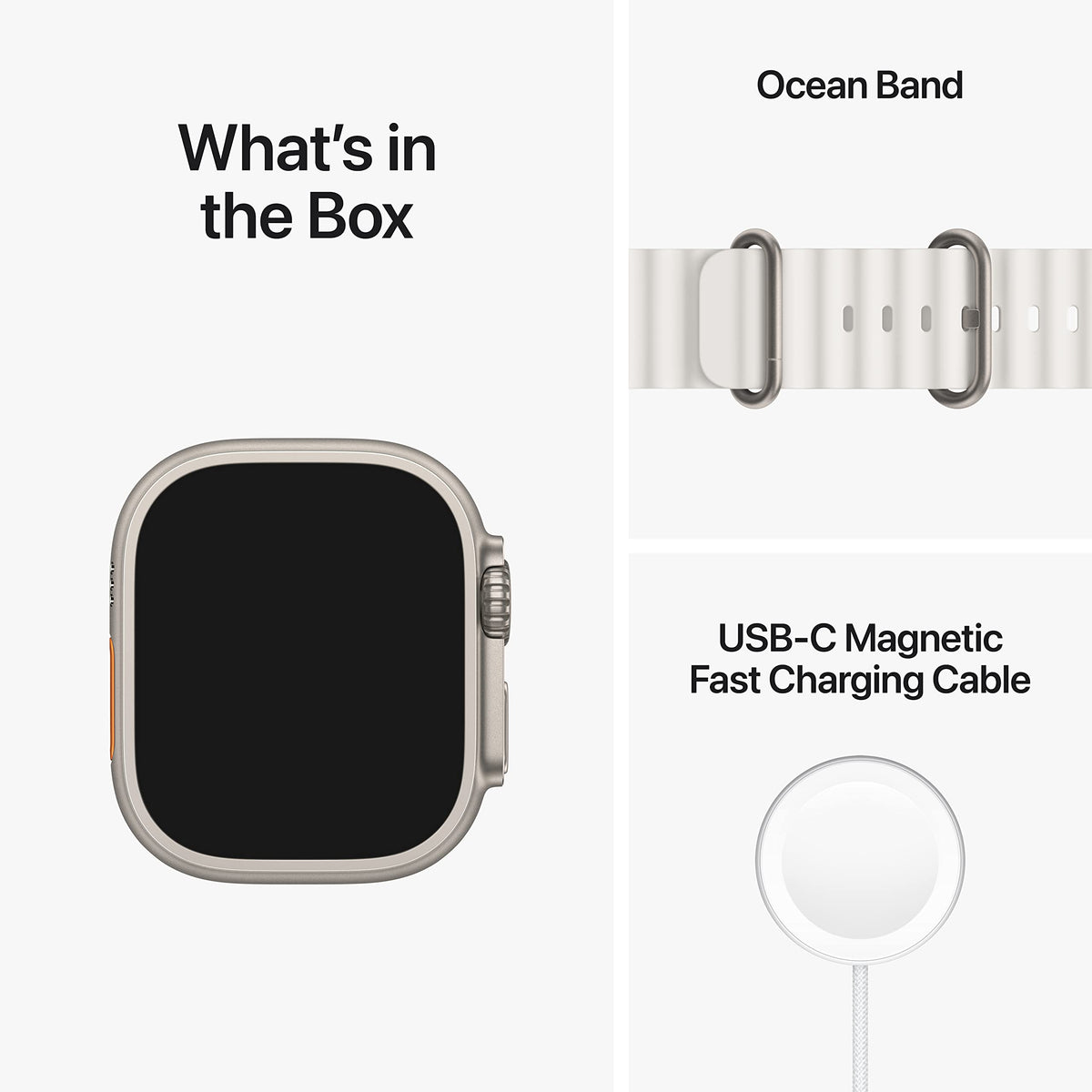 Reloj Apple Ultra Titanio Correa Ocean Blanca Reacondicionado Premium