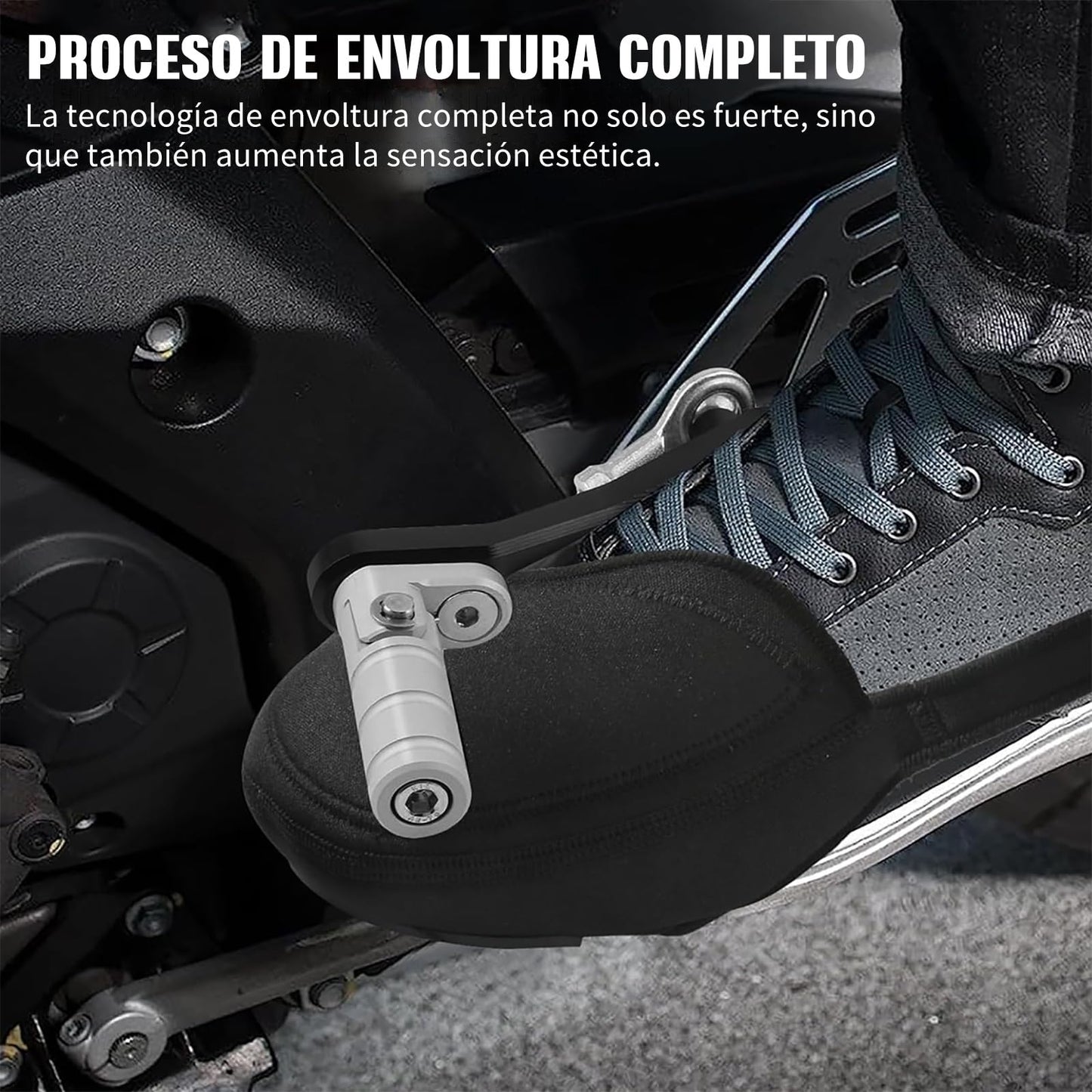 Accesorios de Cambio de Marchas para Motocicleta Antideslizantes Protector de Botas Moto Negro